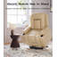 Fauteuil inclinable en cuir de polyuréthane avec massage et chaleur, 3 positions, porte-gobelets-2094784604
