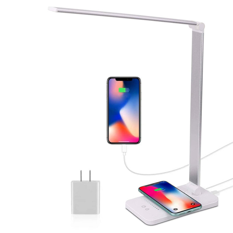 WBM SMART Leanne 11.4'' Table Lamp With USB and Wireless Charger