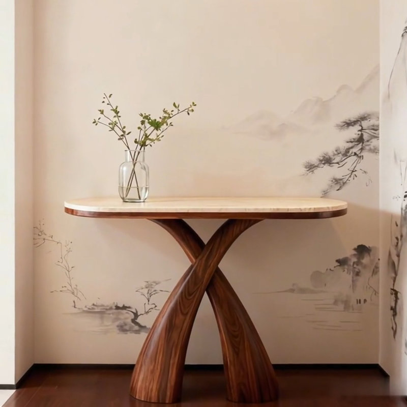 Console simple de style chinois, H 35,4 po x l 63 po x P 15,7 po