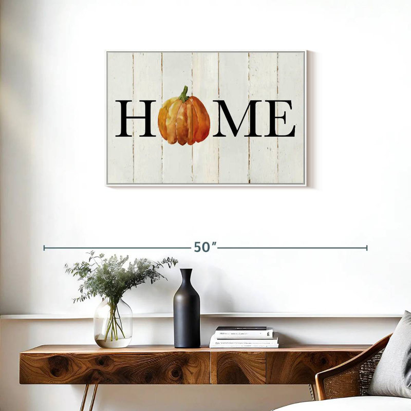 Plaque murale Home, Cadre flottant blanc, 31 po x 21 po