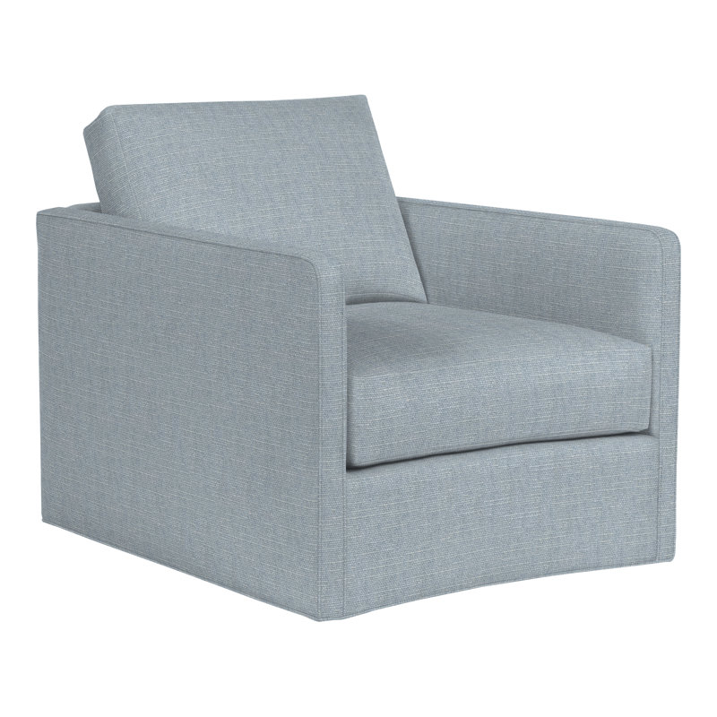 Wynne Swivel Chair, Perigold Sumptuous Chenille II Sky 