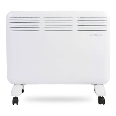 LUCKYREMORE 1000 Watt Watt 3100 BTU BTU Electric Wall Mounted Space Heater  with Adjustable Thermostat and with Digital Display | Wayfair