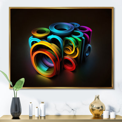 " Neon Rainbow 3D Object "