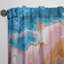 Orange orange bleu et blanc Marble Rivers - Rideau moderne - Velours obscurcissant - 1 panneau