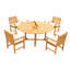 Wave Outdoor 6 - Piece Teak Dining Set-1985331096-1985331100