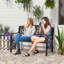 Banc de jardin en métal avec banc à lattes 50 po
