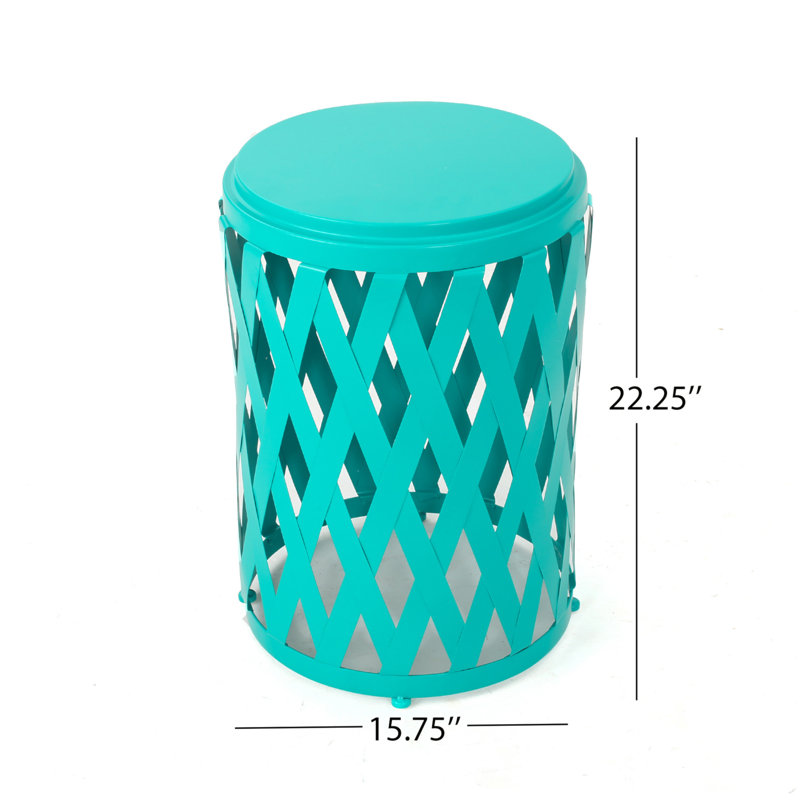 Charmante table d'appoint d'extérieur pour rehausser l'expérience du patio, Bleu sarcelle