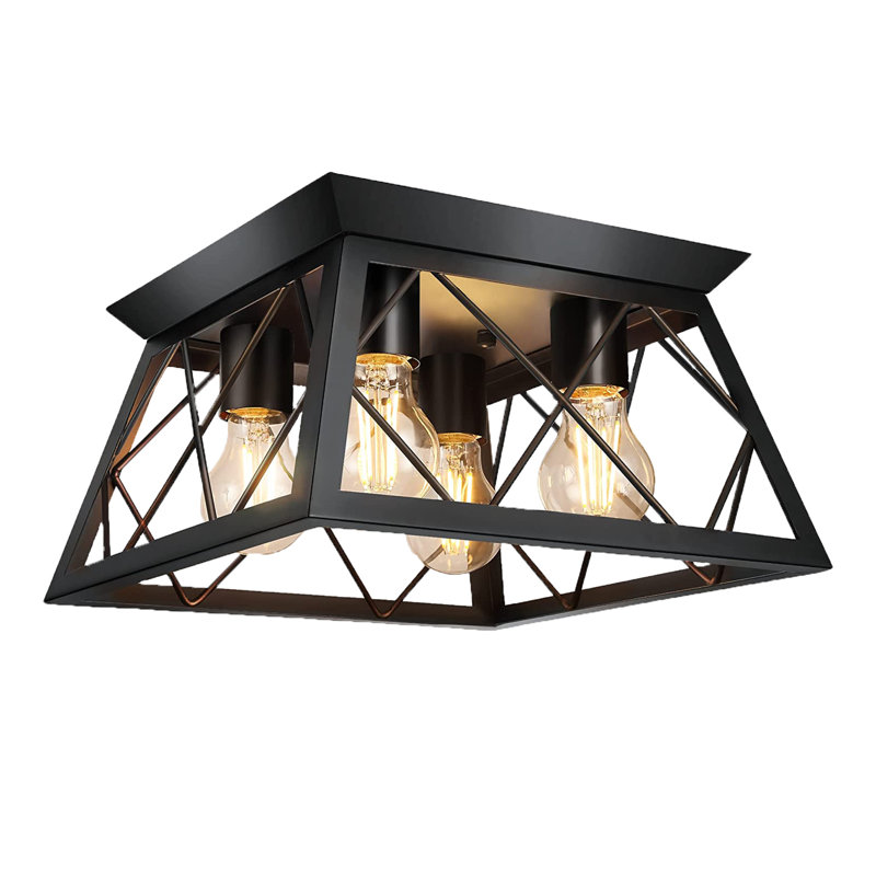 Lopardo Flush Mount, Matte Black, No