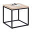 Table de bout carrée en bois massif avec base en métal-597697842