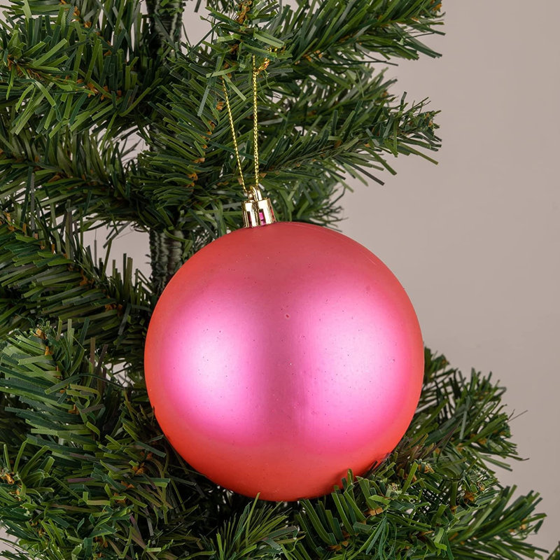 Polyvinyl Chloride (PVC) Ball Ornament, 10cm H x 10cm W x 10cm D, Pink