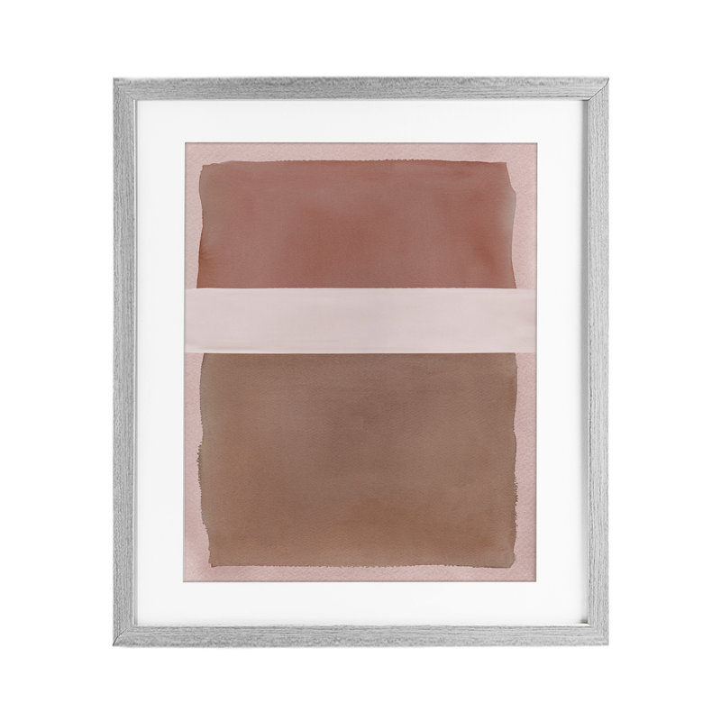 «Fun with Pink and Tan», impression sous verre encadrée, design par Nina Jacobs, Cadre de ferme gris, H 21 po x l 17 po