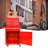 Metal Rolling Tool Box With 5, Lockable Wheels & Adjustable Shelf For Garage - Red 5 Chest Wheels, Sliding Drawers, Detachable Top, Workshop-40329662