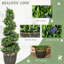 Faux Tree Plant in Cement Freestanding  Planter-191798733