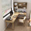 Bureau de direction en L en bois massif Burlywood-1121651467