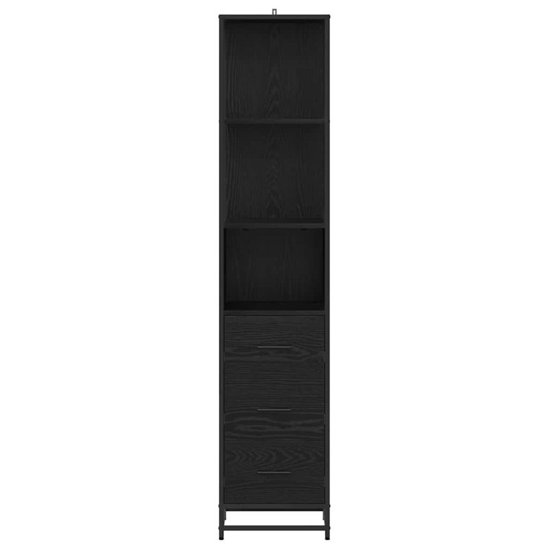 Wall Mounted Required Bathroom Cabinet, Black Oak
