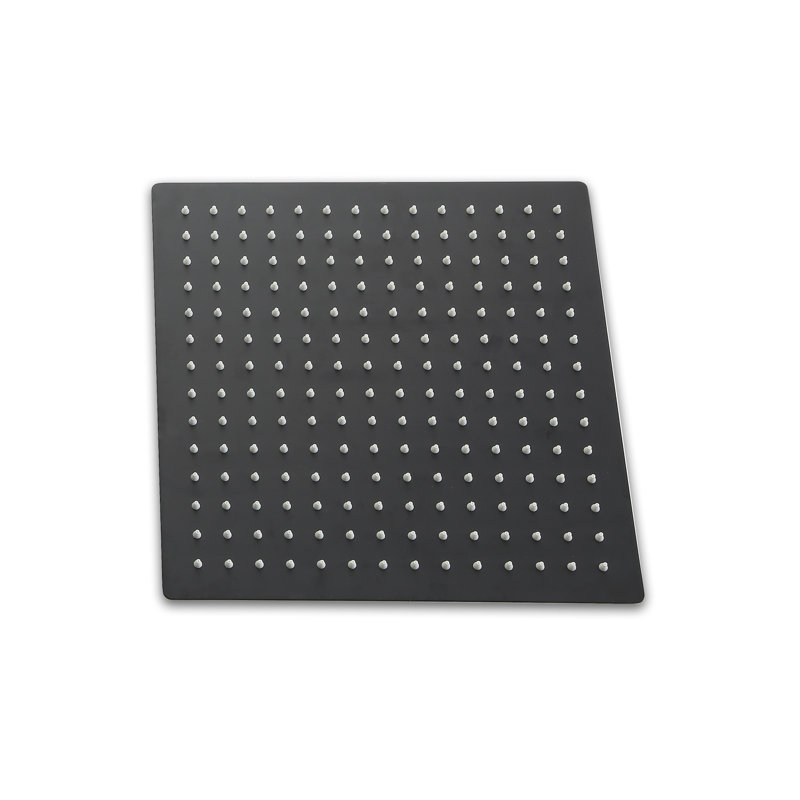 Pomme de douche carrée 12 po, Noir mat