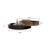 Modern Oversize 39.37' Round Coffee Table Set, Extendable Nesting Table Gold & Black Finish with Glass Top