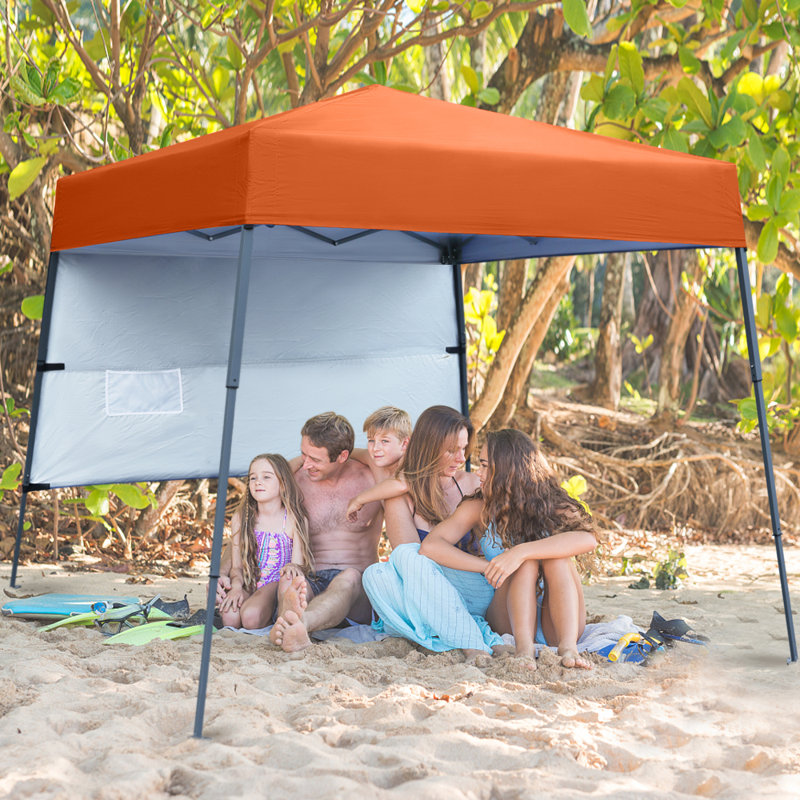 10 pi. L 10 pi. D Toile escamotable en acier, Orange