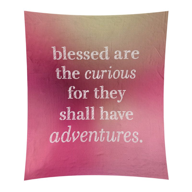 Tapisserie citation de polyester, Lueur rose, H 27,5 po x l 37,5 po