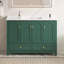 Ensemble de meuble-lavabo vert 48 po avec lavabo en résine, armoire de rangement abondante, 4 portes à fermeture en douceur et 2 tiroirs-130463214