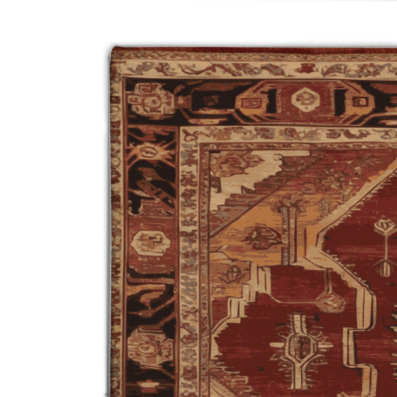 Tapis d'intérieur et d'extérieur brun Persian, Rectangulaire 2 pi x 3 pi