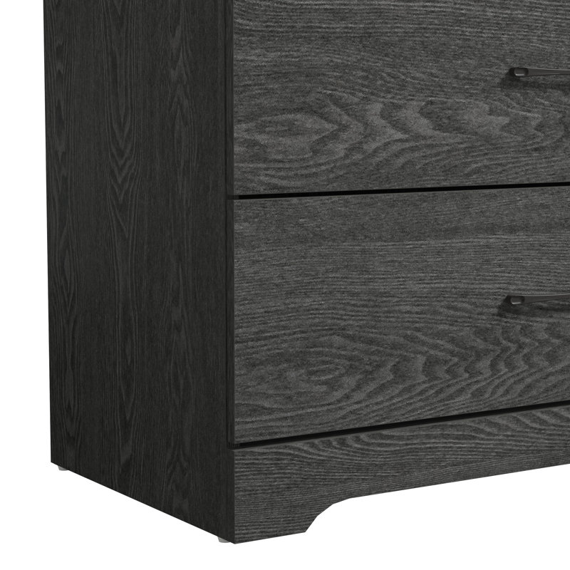 Commode 5 tiroirs Arkia, Gris foncé