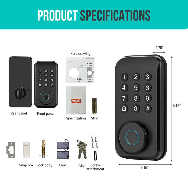 Smart Fingerprint Password Key Lock 