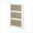 Shoe Storage Cabinets | 3-Door Freestanding Engineered Rattan Entryway Shoe Organizer | off-white | Particle Board-2086957844