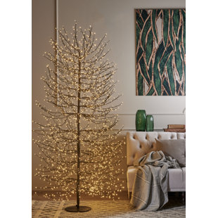 Birch Tree with Warm White LED Lights