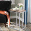 Table d'appoint moderne en chêne patiné et extensible pour divers besoins et plateau latéral réglable