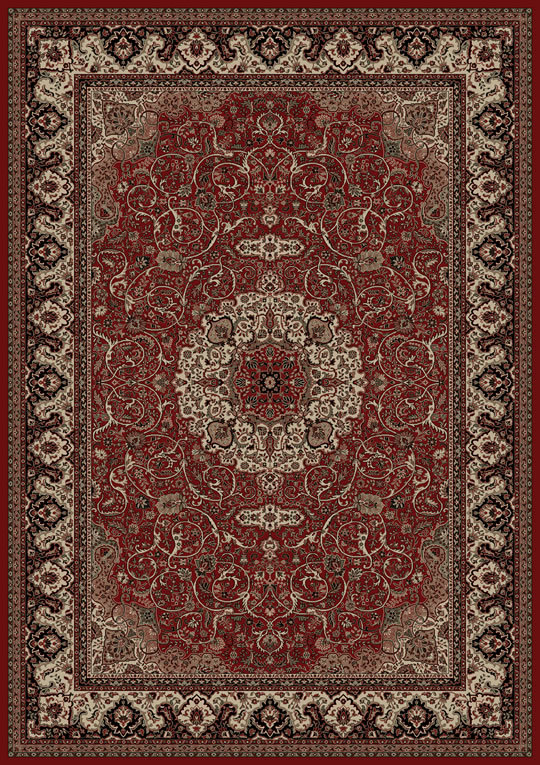 Tapis brun / rouille Izaiah, Rectangle 7 pi 10 po x 11 pi 2 po