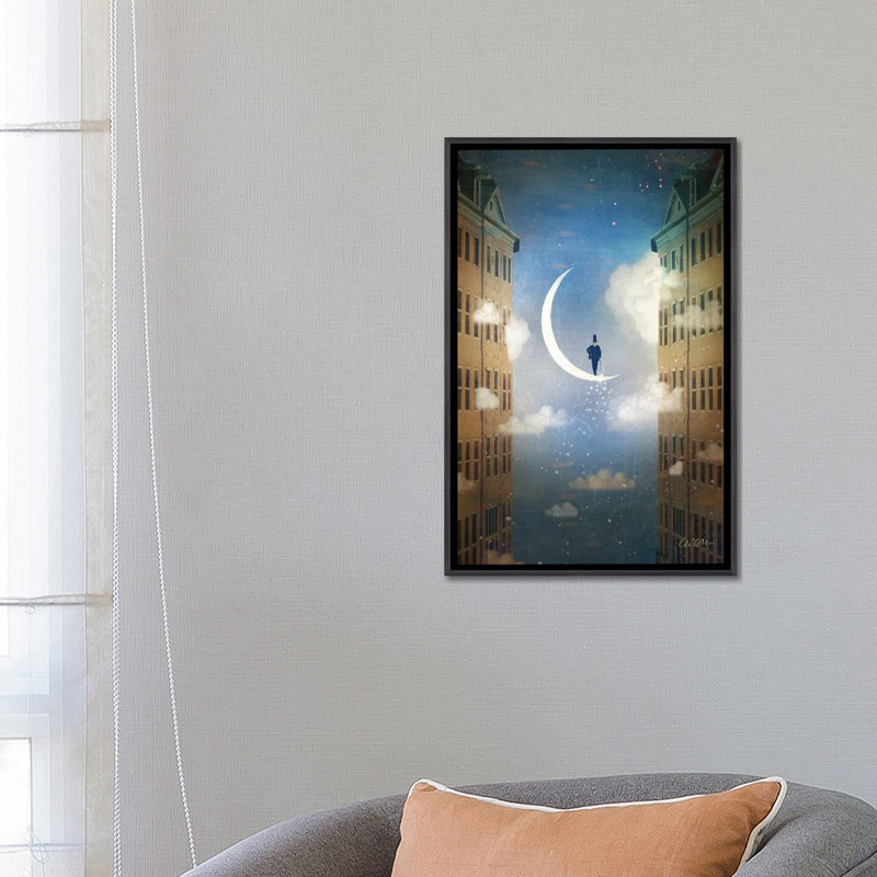 «Good Night» par Catrin Welz-Stein - impression d'art graphique, Pas de tapis, H 26 po x l 18 po x 1,5 po