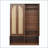 Rattan Hall Tree with 6 Hooks and Adjustable Shelves-1604247803