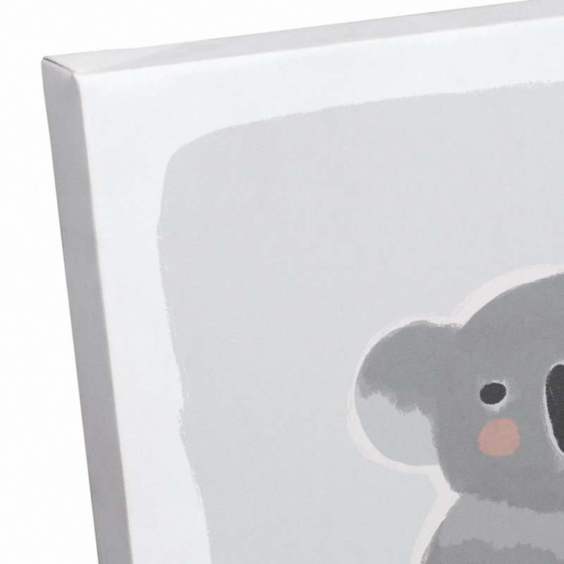 Art sur toile koala doux Briscoe, Gris, H 14 po x l 11 po x P 1,25 po
