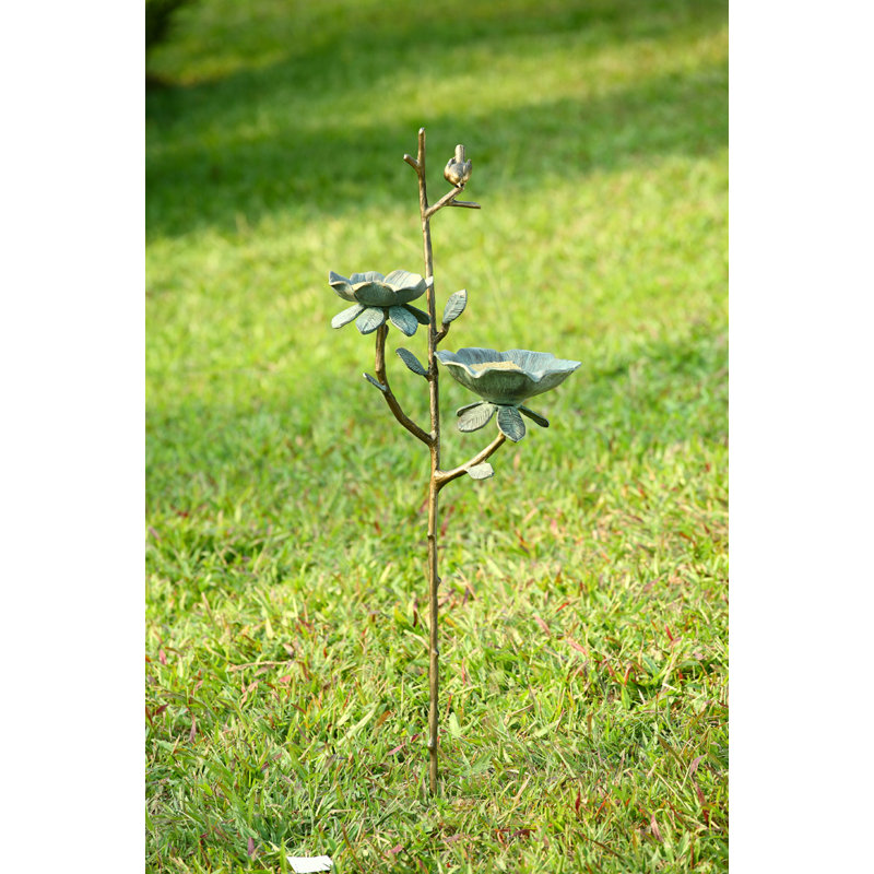 Bird Flower Birdbath