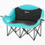 Chaise de camping rembourrée pliante avec accoudoirs et porte-gobelets pour activités de plein air