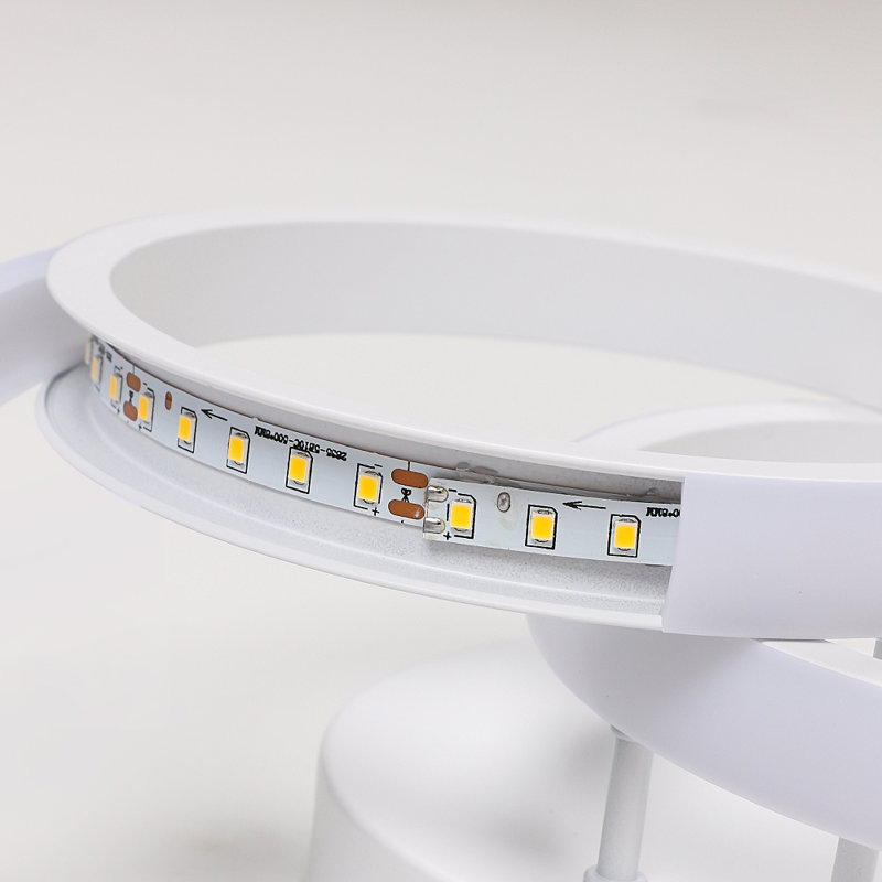 Verbrande 2-Light 25cm LED Integrated Semi Flush Mount, White, 6000K