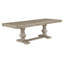 Table de salle à manger de style traditionnel avec rallonge en bois brun et gris-966197205