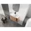 Meuble-lavabo mural 28 po avec lavabo en céramique blanche et porte à fermeture en douceur, emballage KD