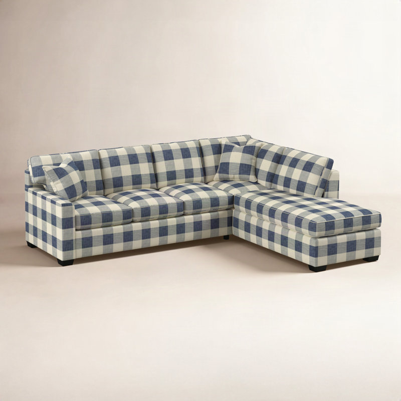 Frye Chaise Sectional, Black, Right Hand Facing, Elite Ivory; 0321-91