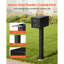 Mailbox Post In-Ground Steel Mailbox Post Kit with Plate 43 in Black