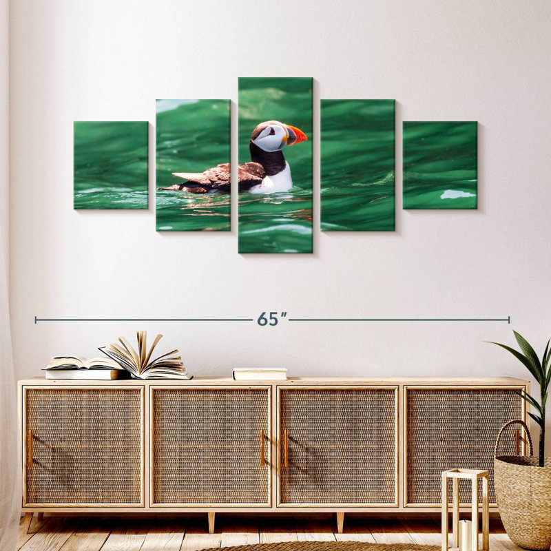 Floating Puffin, 24" H x 55" W