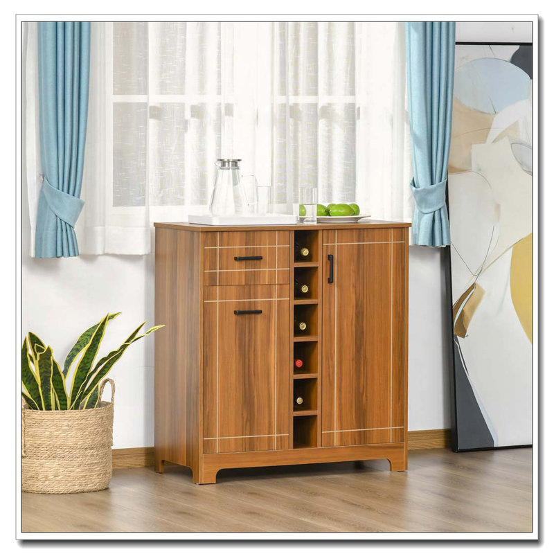 Buffet avec porte-bouteilles et 1 tiroir Retro
