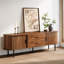 70" Mid-century Modern Low Console Cabinet-2065340997