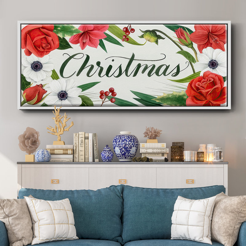 Christmas Time - Toile encadrée, H 12 po x l 30 po
