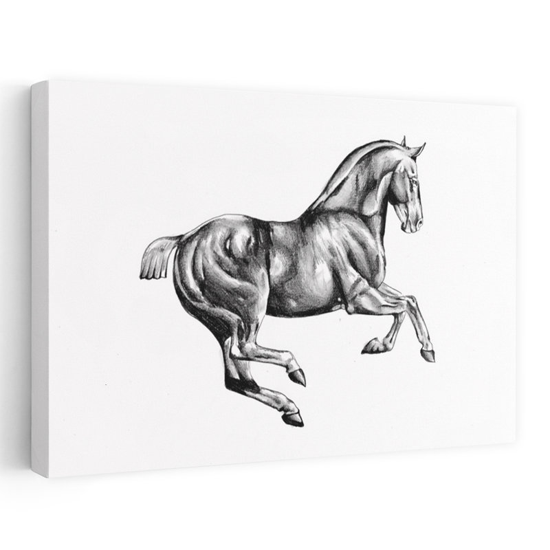 «Majestic Horse», impression d'art contemporain cheval élégant, H 12 po x l 18 po