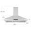 Hotte murale 35 po 600 CFM convertible en argent