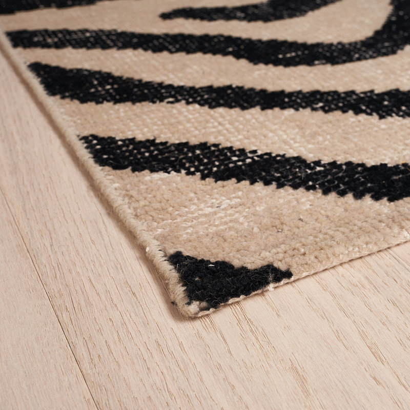 Tapis noué à la main Zebre, Rectangle 9 pi x 12 pi