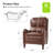 Beecher Traditional 28.75" Wide Genuine Leather Manual Club Recliner with Solid Wood Legs-442810239