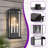 3-Light 19.5"H Black Iron Tempered Glass ETL Outdoor Wall Light with Dusk to Dawn